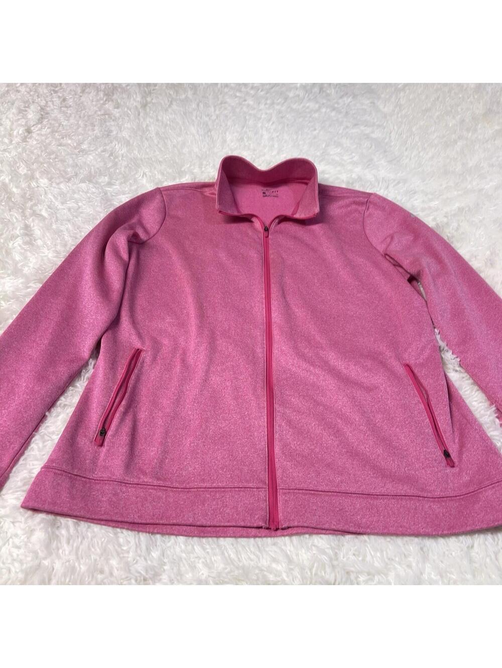 Nike Women's Pink L/S Full Zip Performance Dri-Fit Jacket XL
